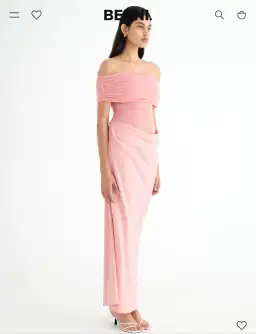 Benni nico off shoulder maxi pink for rent on The Volte - image 2