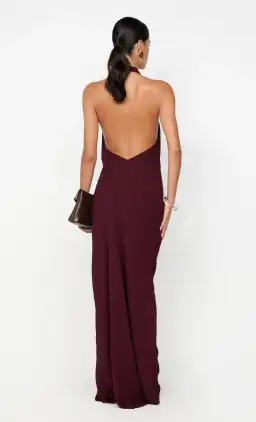 Bec and Bridge Soneva Wrap Halter Dress Plum Size 8  for rent on The Volte - image 2