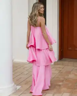 Elliatt Tilly Tiered Maxi Dress Pink Size AU 12 for rent on The Volte - image 4