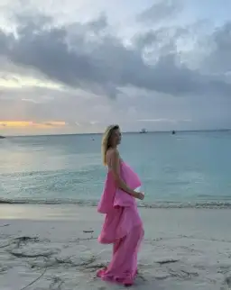 Elliatt Tilly Tiered Maxi Dress Pink Size AU 12 for rent on The Volte - image 3