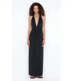 Bec & Bridge Tillie Drape Maxi Dress Black Size 6 for rent on The Volte - image 1