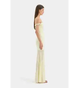Sir the Label Elia Off Shoulder Twist Dress in Lemon Sorbet Size 10 for rent on The Volte - image 2