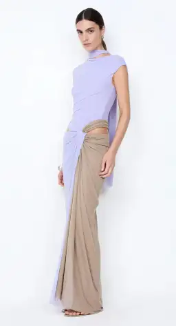 Bec & Bridge Conni Twist Maxi Dress wisteria/taupe size 8 for rent on The Volte - image 2