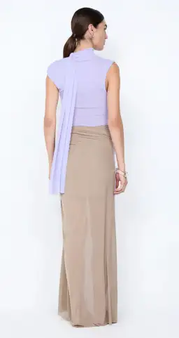 Bec & Bridge Conni Twist Maxi Dress wisteria/taupe size 8 for rent on The Volte - image 4