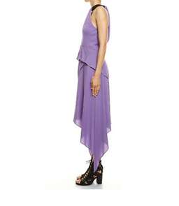 Willow Asymmetric Silk Crepe Dress Size 6