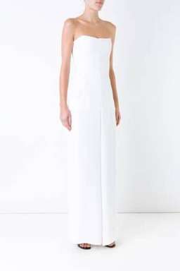 Bianca Spender Strapless White Jumpsuit size 8 for rent on The Volte - image 4