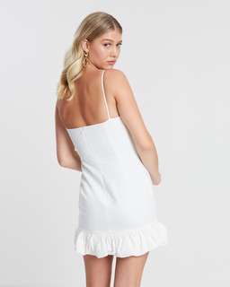 Bec and Bridge Natural Mini Dress in Chalk size 8 for rent on The Volte - image 2