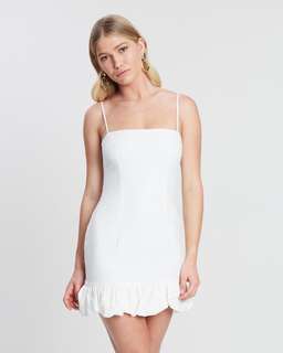 Bec and Bridge Natural Mini Dress in Chalk size 8 for rent on The Volte - image 3