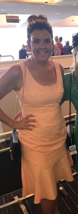 Mossman Finish Line Midi Dress Orange Size 14 for rent on The Volte - image 2