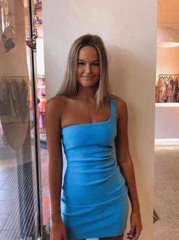 Bec & Bridge Paloma Mini Dress In Azure Blue Size 8