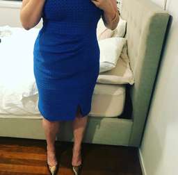 Sacha Drake Blue one shoulder dress size 14