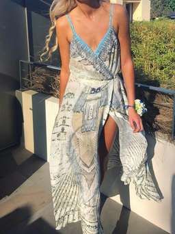 Camilla Maxi Dress Blue Size 8 