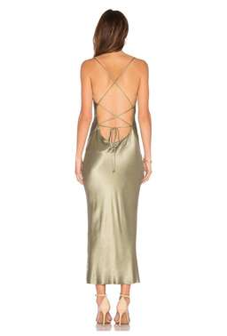 Bec & Bridge Amazonite Olive Midi Dress Size 10 for rent on The Volte - image 3