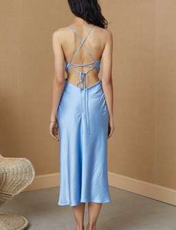 Bec & Bridge Raquel Midi Dress - Sky Blue - Size 8 for rent on The Volte - image 4