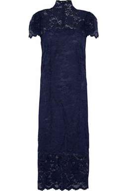 Ganni Flynn Stretch-Lace Turtleneck Dress size 6 for rent on The Volte - image 5