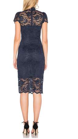 Ganni Flynn Stretch-Lace Turtleneck Dress size 6 for rent on The Volte - image 2