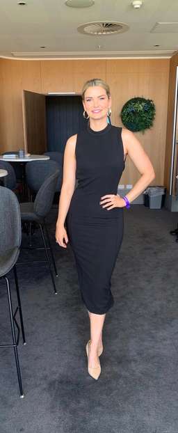 Camilla & Marc Backless Black Dress Size 8