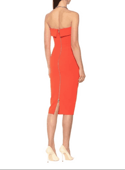 Alex Perry Audra Crêpe Dress Orange Size 10 for rent on The Volte - image 3