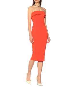 Alex Perry Audra Crêpe Dress Orange Size 10 for rent on The Volte - image 1