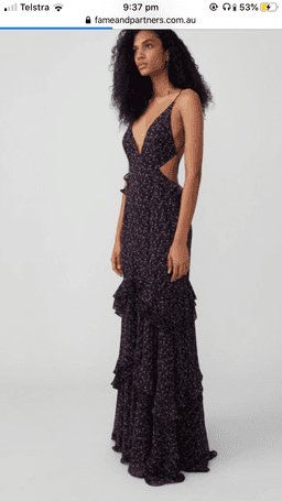 Fame and Partners Mermaid Cut Out Dress Size 8