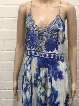 Camilla backless Dress fitted Blue Size 10