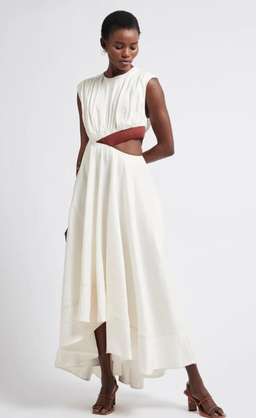 Aje Reflection Cut Out Dress White Size 6 for rent on The Volte - image 1