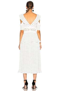 Self Portrait Monochrome Stripe Dress Size 6