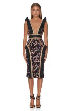 Eliya The Label Natalia Dress Black Size 6 for rent on The Volte - image 1