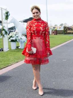 Thurley red ceremony dress