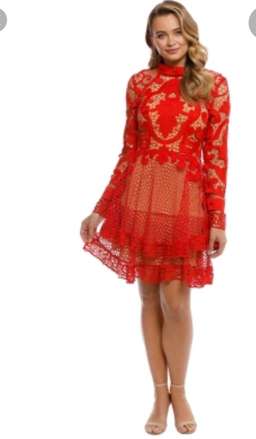 Thurley red ceremony dress