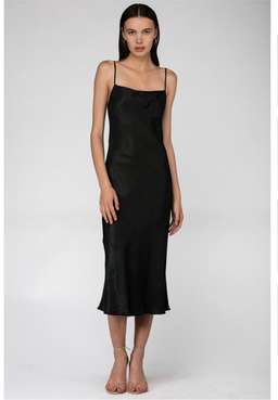 Third form black bias slip dress size 8 for rent on The Volte - image 1