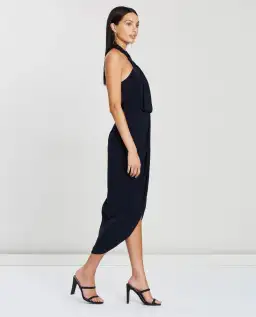 Shona Joy Knot Dress NAVY 12 for rent on The Volte - image 2