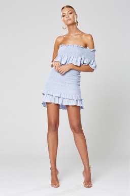 Winona Moxie Shirring One Shoulder Dress Lilac Size 6 for rent on The Volte - image 1