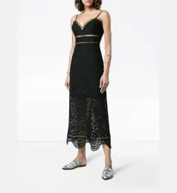 Zimmermann Jaya Wave Midi Dress Black Size 2 / Au 12 for rent on The Volte - image 1