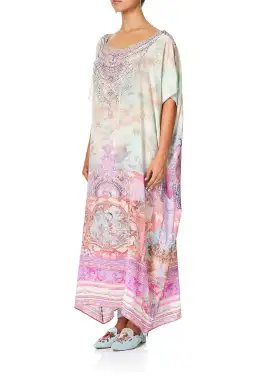 Camilla Slim Line Round Neck Kaftan Electron Libre Print Size 12 for rent on The Volte - image 2