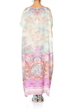 Camilla Slim Line Round Neck Kaftan Electron Libre Print Size 12 for rent on The Volte - image 3