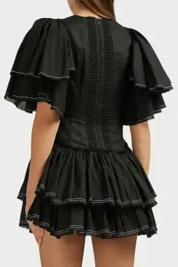 Aje Bennett Mini Dress Black