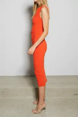 Bec and Bridge Ulla Asym Midi Dress Orange Size 6 for rent on The Volte - image 2