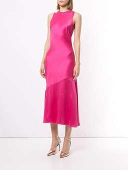 Rebecca Vallance Sophia Silk Midi Dress pink size 6