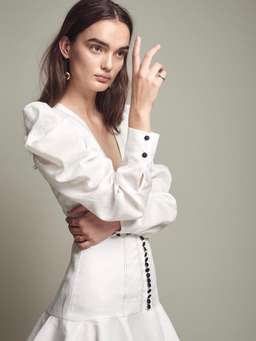 Joslin Norah Dress White Size 6 for rent on The Volte - image 2