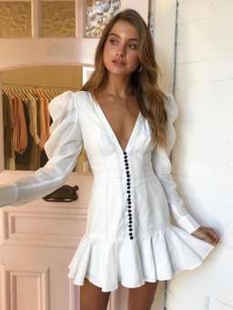 Joslin Norah Dress White Size 6 for rent on The Volte - image 1