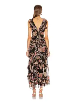 Zimmermann Wavelength Frilled Midi Dress Black Pheonix Size 12 for rent on The Volte - image 3