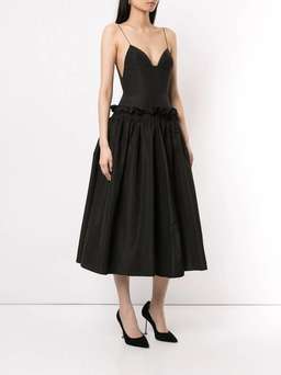 Alex Perry Abigail Midi Dress Black Size 8 for rent on The Volte - image 1