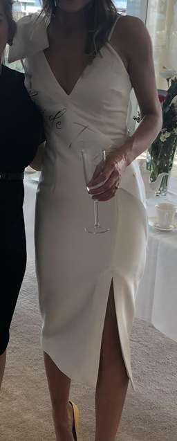 Rebecca Vallance Mondrian Bow Dress White Size 6 for rent on The Volte - image 3