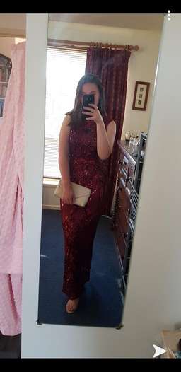 Pilgrim "Dancing With Sequin" burgundy formal dress size 10