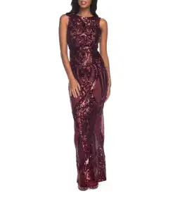 Pilgrim Dancing with Sequin Dress Burgundy