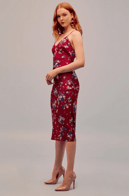 Keepsake The Label Cherished midi dress in Raspberry Bloom Size 10