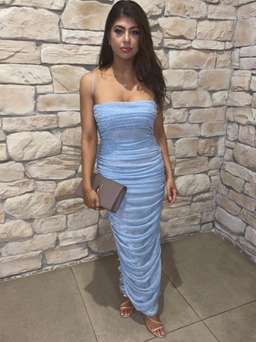 House of CB Fornarina Maxi Dress Blue Size 10