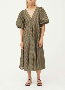 Ganni Seersucker Check Dress size 40 for rent on The Volte - image 2