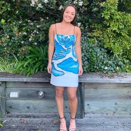 BY JOHNNY WATERCOLOUR FLORAL SHIFT MINI for rent on The Volte - image 3